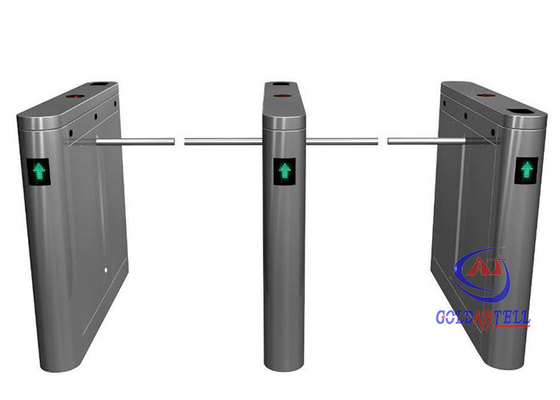 IC ID Card Silvery Drop Arm Turnstile Di - directional Barrier Arm Gates CE Approved