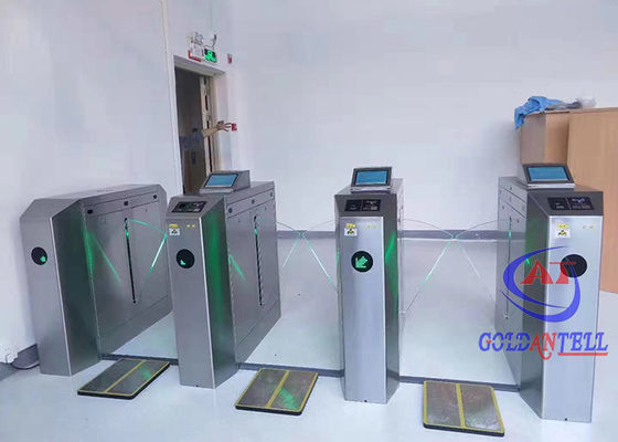 Anti Panic Pedestrian Turnstile Gate LED Traffic Lights Guidance ESD Turnstile Gate System