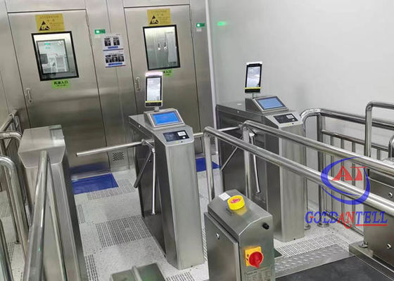 QR Code Fingerprint Facial Recognition Turnstile ESD Security With Thermal Camera
