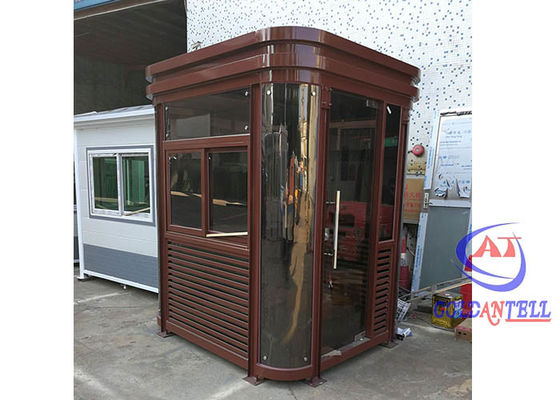Custom Size & Color Portable Security Guard Cabin Channel Steel Tempered Glass Structure