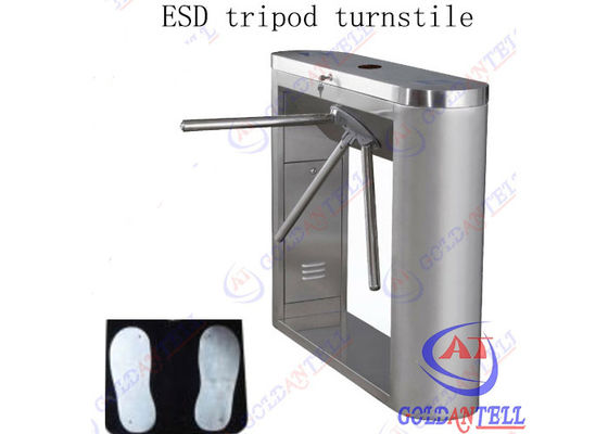 Fingerprint And RFID Half Height Turnstiles systems , Semi auto train station turnstile