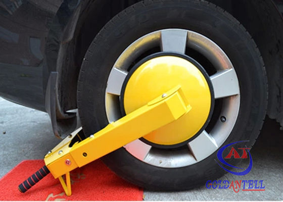 Car steering security wheel clamp , yellow color wheel locks for cars