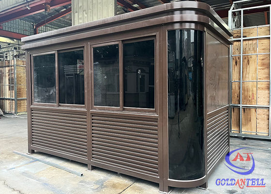 320KG to 550KG Gross Weight Stainless Steel Guard Shack 1500x2400mm Customized Size Durable Security Cabin for Long Term
