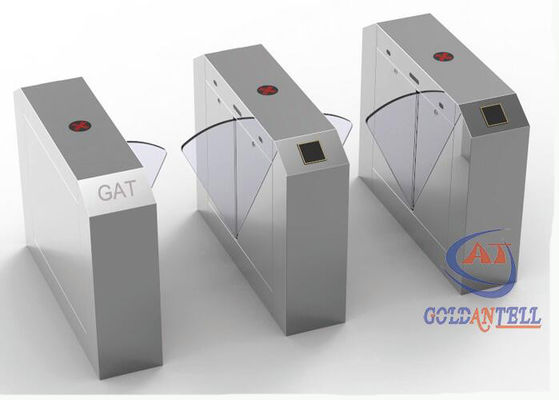 CE Approved Transparent Glass Access Control Flap Turnstile Retractable 110V / 220V