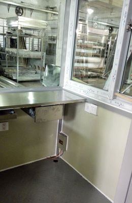 Steel Security Guard Booth 120x150x240cm Customizable Size