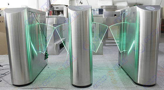 304 Stainless Steel Flap Barrier Gate 1200x300x1000mm NFC RFID Access