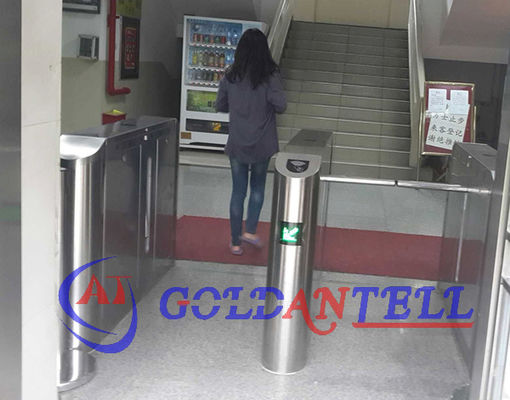 Security Turnstile Gate with 0.2s Barrier Open/Close Time RS-232 Communication Interface and 1-Way Operation Direction