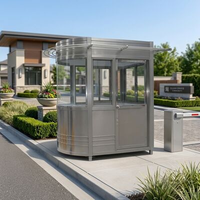 IP54 Waterproof Rating Security Guard House with Drainage System Electricity Fittings Operating Between Minus 30 and 60 Degrees Celsius