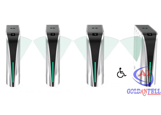 Heavy Flow Electronic Flap Turnstile Security Gate Barrier DC Brushless Motor