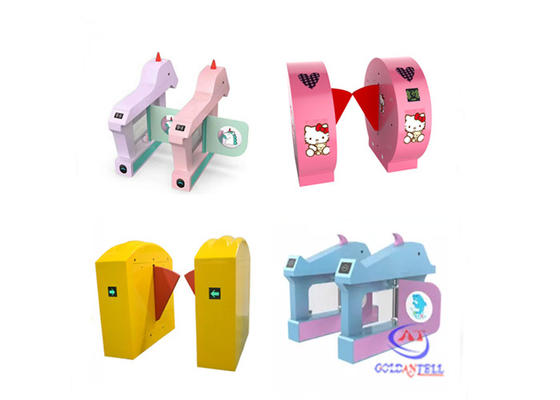 RFID Barcode Facial Recognition Flap Barrier Gate Pedestrian Access Control System