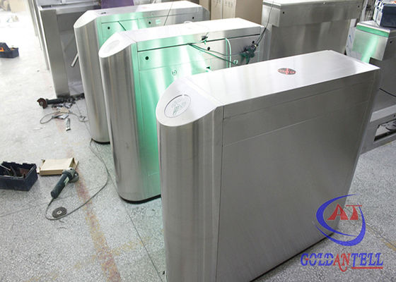 Stainless Steel Retractable Flap Barrier Gate , Bi - directional Multi Access Control Turnstiles