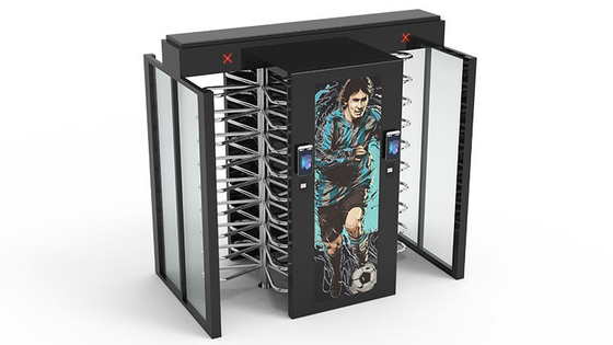 স্টেডিয়াম আউটডোর IP62 এর জন্য RFID কার্ড QR কোড ফিঙ্গারপ্রিন্ট ফেসিয়াল ফুল হাইট টার্নটাইল