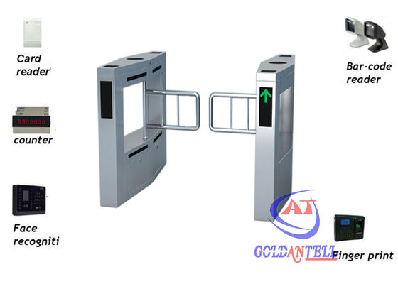 TCP / IP swing barrier gate with RFID card / fingerprint in access control system