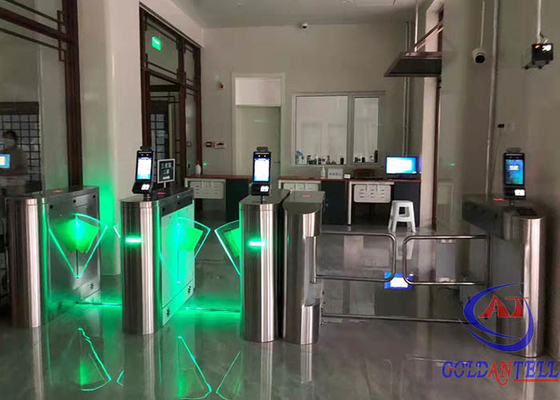 স্মার্ট এন্ট্রান্স RFID কার্ড ফ্ল্যাপ টার্নস্টাইল গেট সম্পূর্ণ স্বয়ংক্রিয় পথচারী অ্যাক্সেস কন্ট্রোল
