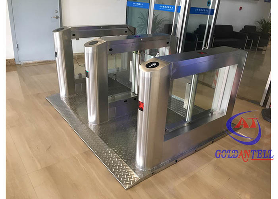 বায়োমেট্রিক ফিঙ্গারপ্রিন্ট RFID টার্নস্টাইল অফিস বিল্ডিং গ্লাস টার্নস্টাইল দরজা