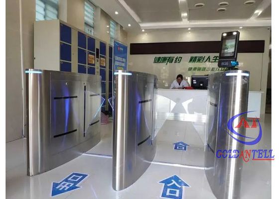 স্কুল জিমের জন্য আউটডোর RS485 RFID স্মার্ট গেট ফ্ল্যাপ ব্যারিয়ার সিস্টেম