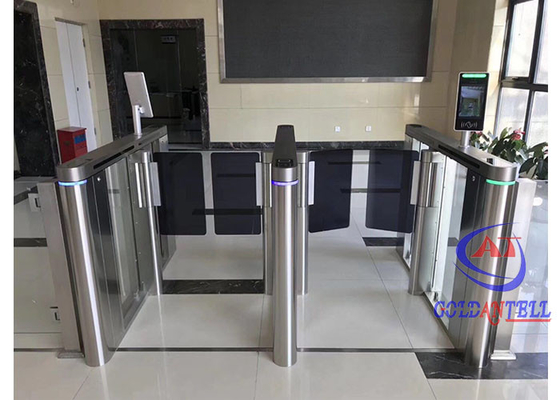 কোমর উচ্চতা অফিস নিরাপত্তা টার্নস্টাইল গেট RFID ফেস রিকগনিশন ফ্ল্যাপ ব্যারিয়ার গেট