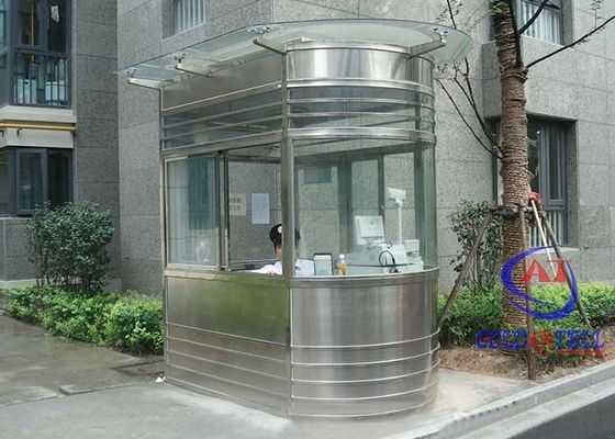 Portable Stainless Steel Prefabricated Sentry Box Toll Booth Kiosk Shed Custom Size Design