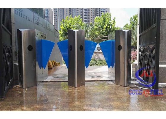 পার্কের জন্য বায়োমেট্রিক RFID স্বয়ংক্রিয় ফ্ল্যাপ ব্যারিয়ার গেট উচ্চ গতির কাস্টমাইজড সাইজ