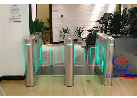 NFC RFID কার্ড স্বয়ংক্রিয় ব্যাফেল সহ বিলাসবহুল ইলেকট্রনিক পথচারী টার্নস্টাইল গেট