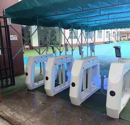 304 Stainless Steel Swing Barrier Gate 120x30x100cm Waterproof Automatic