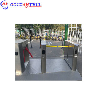 Security Turnstile Gate with 0.2s Barrier Open/Close Time RS-232 Communication Interface and 1-Way Operation Direction