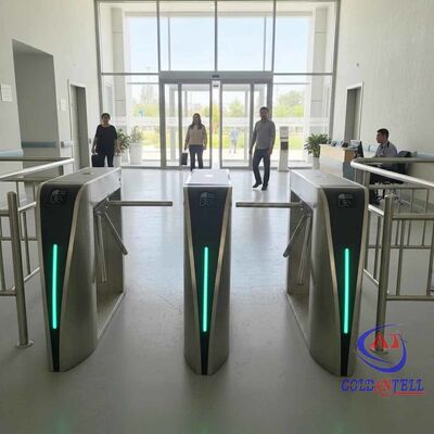 Fire Alarm Linkage Tripod Turnstile Emergency Auto-Lift Arm Automatic Reset Biometric Fingerprint Access for School Hospital