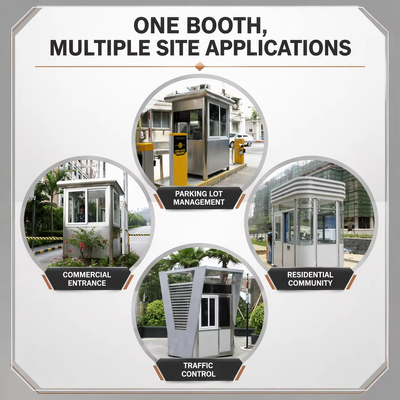 Outdoor Ticket Booth Waterproof Steel Structure Customized Size