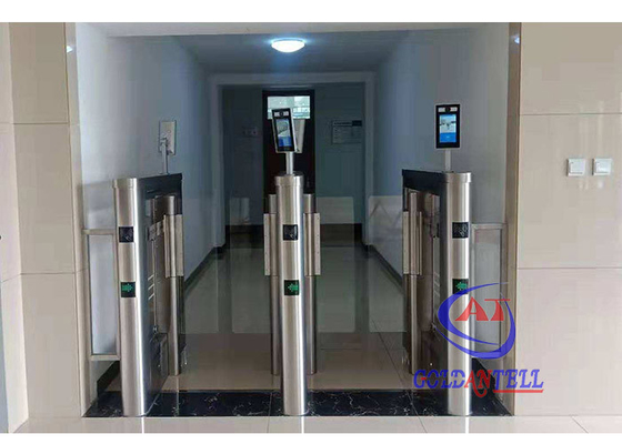 আরএস ৪৮৫ সম্পূর্ণ উচ্চতা গ্লাসের অন্তরায় সুইং গেট টার্নস্টাইল