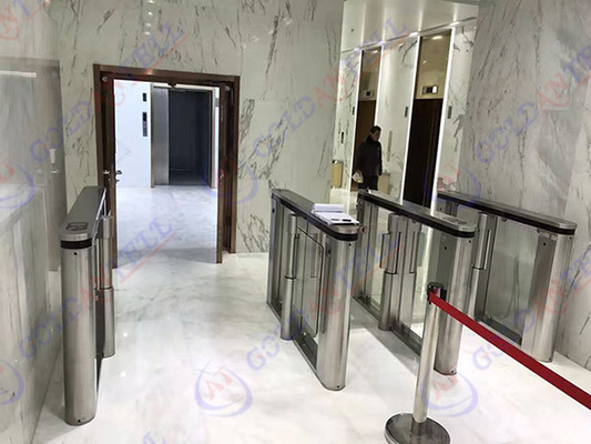 নিরাপত্তার জন্য সম্পূর্ণ স্বয়ংক্রিয় RFID টার্নস্টাইল 90CM ওয়াইড পাসিং