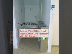 Rustproof Steel Bi Directional Tripod Turnstile Gate Pedestrian With Rfid Reader (রস্টপ্রুফ স্টিল দ্বি-দিকনির্দেশক স্ট্রিপড টার্নস্টাইল গেট)