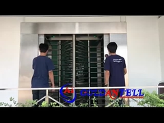 GAT-503 ডাবল চ্যানেল ফিংগারপ্রিন্ট রিডার সিস্টেমের সাথে পূর্ণ উচ্চতা টার্নস্টাইল